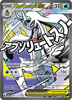 Carte Pokémon Méga Momartik ex 265/217 de la série Héros Transcendants en vente au meilleur prix