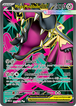 Carte Pokémon Ultra rare Méga Mysdibule ex 162/132 de la série Méga-Évolution