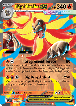 Carte Pokémon Méga Némélios ex 15/86 de la série Chaos Ascendant en vente au meilleur prix