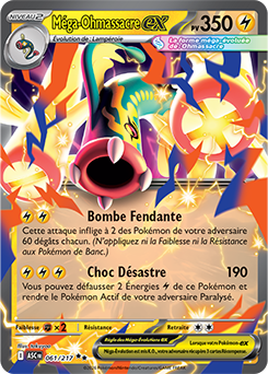 Carte Pokémon Méga Ohmassacre ex 61/217 de la série Héros Transcendants en vente au meilleur prix