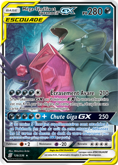 Carte Pokémon Pokémon GX Méga-Ténéfix Tyranocif GX 126/236 de la série Harmonie des Esprits