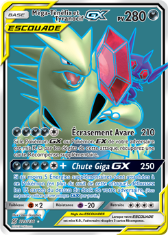 Carte Pokémon Méga-Ténéfix Tyranocif GX 225/236 de la série Harmonie des Esprits en vente au meilleur prix