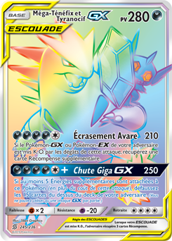 Carte Pokémon Méga-Ténéfix Tyranocif GX 245/236 de la série Harmonie des Esprits en vente au meilleur prix