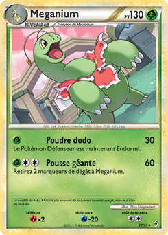 Carte Pokémon Rare Meganium 27/95 de la série Appel des Légendes