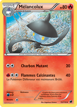 Carte Pokémon Mélancolux 15/116 de la série Glaciation Plasma en vente au meilleur prix