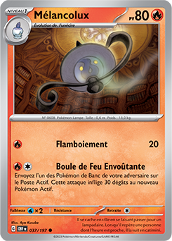 Carte Pokémon Mélancolux 37/197 de la série Flammes Obsidiennes en vente au meilleur prix