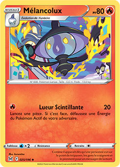 Carte Pokémon Melancolux 025/196 de la série Origine Perdue en vente au meilleur prix