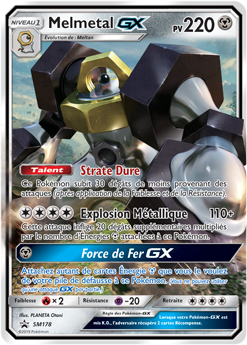Carte Pokémon Promo Melmetal GX SM178 de la série Promos Soleil et Lune