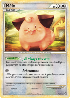Carte Pokémon Rare Mélo 24/95 de la série Appel des Légendes