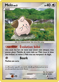 Carte Pokémon Commune Mélo 78/130 de la série Diamant & Perle