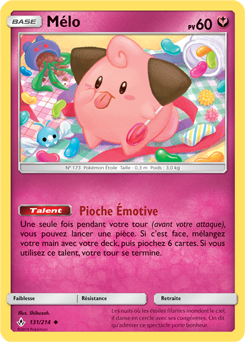 Carte Pokémon Peu commune Mélo 131/214 de la série Alliance Infallible