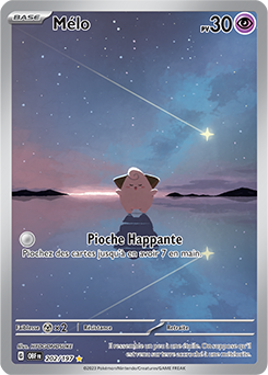 Carte Pokémon Illustration rare Mélo 202/197 de la série Flammes Obsidiennes