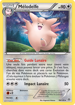 Carte Pokémon Mélodelfe 98/135 de la série Tempête Plasma en vente au meilleur prix