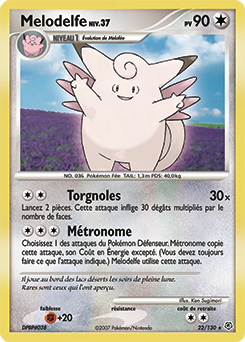 Carte Pokémon Mélodelfe 22/130 de la série Diamant & Perle en vente au meilleur prix