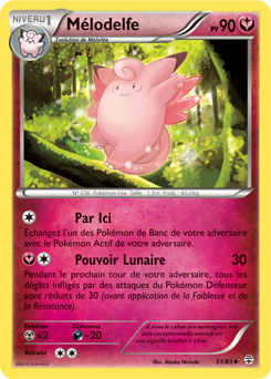 Carte Pokémon Mélodelfe 51/83 de la série Générations en vente au meilleur prix