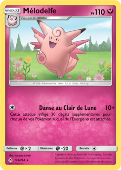 Carte Pokémon Mélodelfe 133/214 de la série Alliance Infallible en vente au meilleur prix