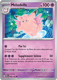 Carte Pokémon Mélodelfe 36/165 de la série 151 en vente au meilleur prix