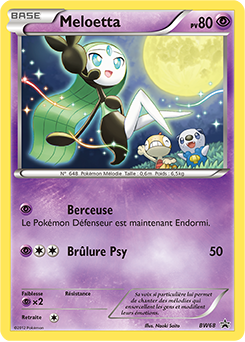 Carte Pokémon Meloetta BW68 de la série Promos Noir & Blanc en vente au meilleur prix