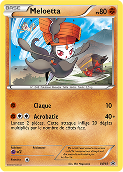 Carte Pokémon Meloetta BW69 de la série Promos Noir & Blanc en vente au meilleur prix