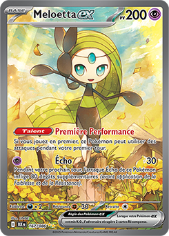 Carte Pokémon Illustration spéciale rare Meloetta ex 167/86 de la série Foudre Noire