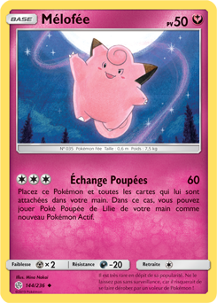 Carte Pokémon Mélofée 144/236 de la série Éclipse Cosmique en vente au meilleur prix