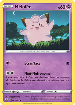 Carte Pokémon Mélofée 063/185 de la série Voltage Éclatant en vente au meilleur prix