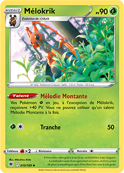 Carte Pokémon Mélokrik 010/189 de la série Astres Radieux en vente au meilleur prix