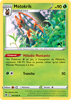 Carte Pokémon Peu commune Mélokrik 010/189 de la série Astres Radieux