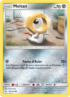 Carte Pokémon Commune Meltan 128/214 de la série Alliance Infallible