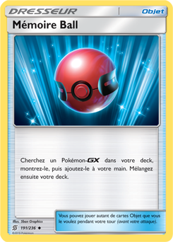 Carte Pokémon Peu commune Mémoire Ball 191/236 de la série Harmonie des Esprits