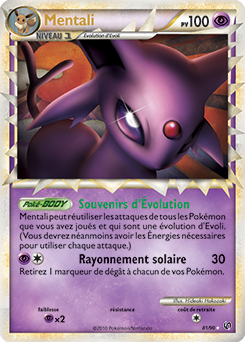 Carte Pokémon Pokémon Prime Mentali 81/90 de la série Indomptable