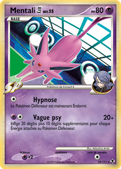 Carte Pokémon Rare Mentali Conseil 4 18/111 de la série Rivaux Émergents