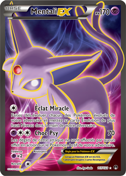 Carte Pokémon Pokémon Full Art Mentali EX 117/122 de la série Rupture Turbo