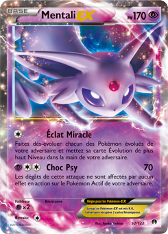 Carte Pokémon Pokémon EX Mentali EX 52/122 de la série Rupture Turbo