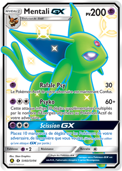 Carte Pokémon Mentali GX SV60/SV94 de la série Destinées Occultes en vente au meilleur prix