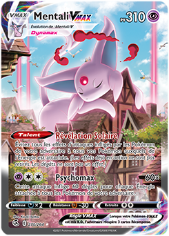 Carte Pokémon Mentali VMAX 270/264 de la série Poing de Fusion en vente au meilleur prix