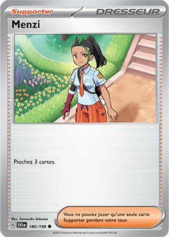 Carte Pokémon Menzi 180/198 de la série Écarlate et Violet en vente au meilleur prix