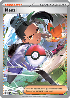 Carte Pokémon Menzi 238/91 de la série Destinées de Paldea en vente au meilleur prix