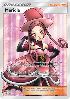 Carte Pokémon Dresseur Full Art Méridia 173/181 de la série Duo de Choc
