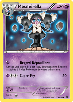 Carte Pokémon Peu commune Mesmérella 46/98 de la série Pouvoirs Émergents