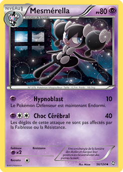 Carte Pokémon Peu commune Mesmérella 56/124 de la série Dragons Éxaltés