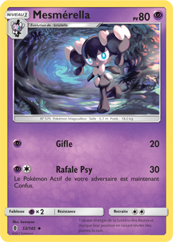 Carte Pokémon Peu commune Mesmérella 53/145 de la série Gardiens Ascendants