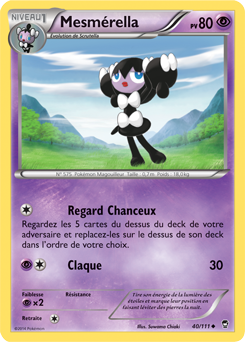 Carte Pokémon Peu commune Mesmérella 40/111 de la série Poings Furieux
