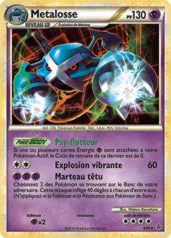 Carte Pokémon Holographique Rare Metalosse 4/95 de la série Déchaînement