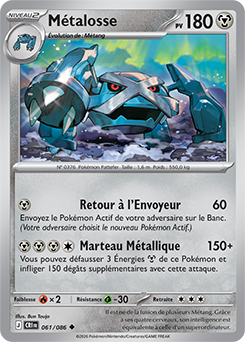 Carte Pokémon Métalosse 61/86 de la série Chaos Ascendant en vente au meilleur prix