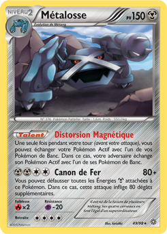 Carte Pokémon Rare Métalosse 49/98 de la série Origines Antiques