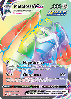 Carte Pokémon Métalosse VMAX 208/198 de la série Règne de Glace en vente au meilleur prix