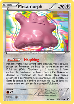 Carte Pokémon Métamorph 108/149 de la série Frantières Franchies en vente au meilleur prix