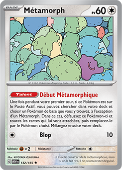 Carte Pokémon Métamorph 132/165 de la série 151 en vente au meilleur prix