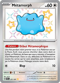 Carte Pokémon Métamorph 201/91 de la série Destinées de Paldea en vente au meilleur prix